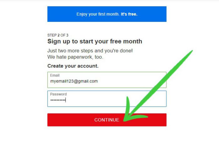 Netflix sign up free