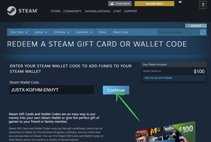 Redeem Steam Code 